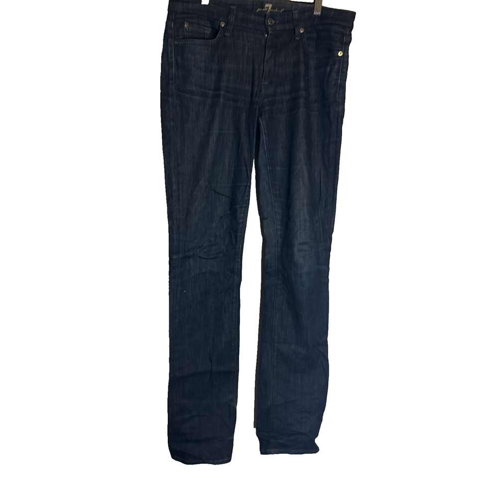 7 For All Mankind Blue Straight Leg Jeans